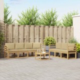 Cumpara ieftin Set de canapele de exterior 7 buc. 7-Locuri White and Beige