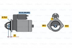 Electromotor (12V, 2,1kW) BMW Seria 3 (E30), 3 (E36), 5 (E34), 5 (E39), 7 (E38); OPEL OMEGA B 2.4D 2.5D intre 1985-2004 foto