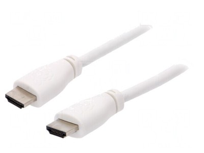 Cablu HDMI 2.0 Alb 2m foto