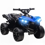 AIYAPLAY ATV pentru Copii 6V, Mașinuță Electrică cu 4 Roți cu Muzică și Faruri LED, pentru V&acirc;rstele 3-8 Ani Băieți și Fete, Albastru | Aosom Romania