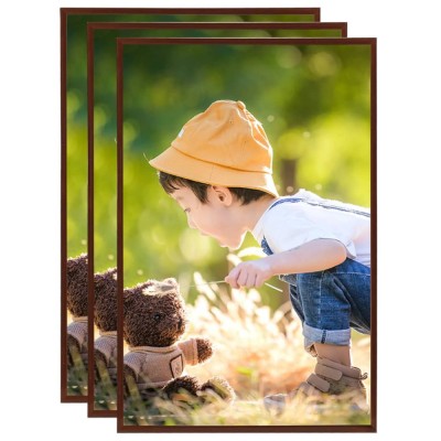 Rame foto colaj pentru perete/masa, 3 buc., bronz, 70x90 cm MDF GartenMobel Dekor foto