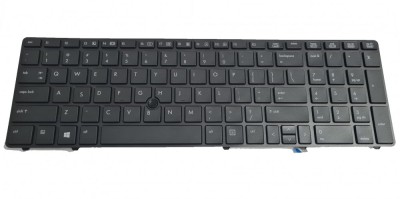 Tastatura laptop noua originala HP 8560W 8760W 8570W Black Frame US 703151-001 (with point stick) foto