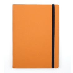 Agenda notes A5 Velvet cu elastic orange