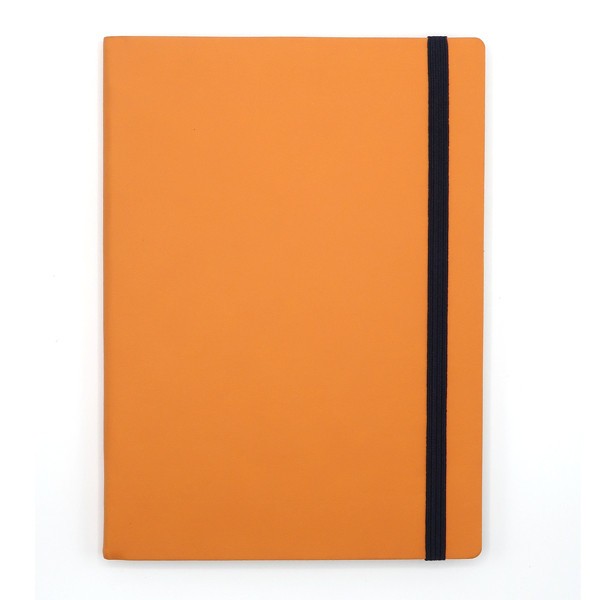 Agenda notes A5 Velvet cu elastic orange