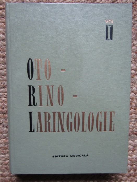 OTO-RINO-LARINGOLOGIE VOL.1 - N. COSTINESCU SI COLAB.