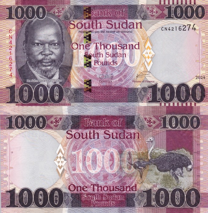 SUDANUL DE SUD 1.000 pounds 2024 UNC!!!