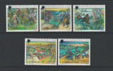 Somalia 1995 MNH, nestampilat - Mi. 559-63 - 100 ani de cinema, Fauna