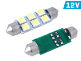 Bec Vision Festoon Sv8.5 41mm 12v 6x 5050 Smd Led, Alb, 2 Buc 58948