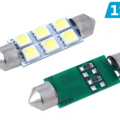 Bec Vision Festoon Sv8.5 41mm 12v 6x 5050 Smd Led, Alb, 2 Buc 58948