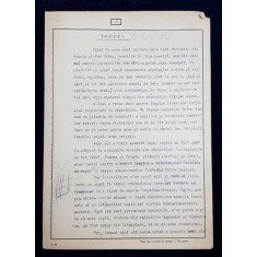 GEO BOGZA - UCIDEREA COPIILOR - ARTICOL PENTRU ZIAR , DACTILOGRAFIAT , CU CORECTURILE, MODIFICARILE SI ADAUGIRILE OLOGRAFE ALE AUTORULUI , 1938