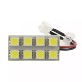 Placa LED SMD 30x15 mm 12V SMD5050 3W lumina alba 160lm inclus adaptoare W5W C5W BA9S CarGuard
