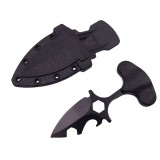 Cutit tactic de vanatoare DEPOX&reg;, Broken Spear, 8 cm, negru, teaca cu prindere curea