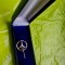 E933-I- Insigna MERCEDES IN ARGINT 835 puritate piatra Safir albastru probabil.