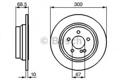 Disc frana MERCEDES E-CLASS T-Model (S211) (2003 - 2009) BOSCH 0 986 479 041 foto