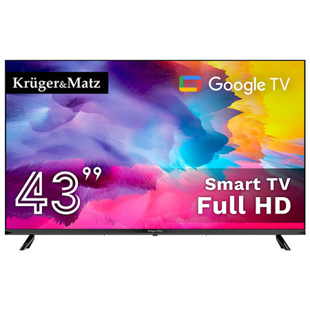 GOOGLE SMART TV 43 INCH 108CM H265 HEVC KRUGER&amp;MATZ EuroGoods Quality