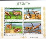 NIGER 2015, Fauna, Gazele, serie neuzata, MNH, Nestampilat