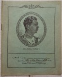 Caiet cu efigia Regelui Carol II, anul scolar 1938-1939
