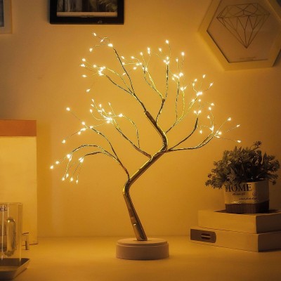 Decor LED pentru copac de masa, Alb cald foto