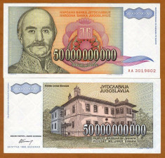 = IUGOSLAVIA ? 50 000 000 000 DINARA ? 1993 ? UNC = foto