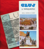 Cluj si imprejurimi - pliant 10 pagini + indreptar turistic 76 pagini.
