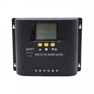Controler solar MPPT 60A cu afisaj LCD, 12V/24V/26V/48V, 7 moduri de functionare foto