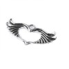 Pandantiv decorativ metalic, 19 x 44 mm Aripi platinum, Crisalida