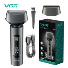 VGR V-381 PRO Shaver, aparat de ras electric cu afisaj LCD, USB, DRY and WET