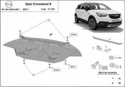 Scut motor metalic Opel Crossland X 2017-prezent foto