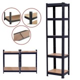 Nagy teherb&iacute;r&aacute;s&uacute; polc 180x40x40 cm 150 kg fekete