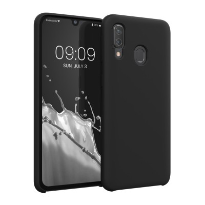 Husa Kwmobile pentru Samsung Galaxy A40, Silicon, Negru, 49091.01 foto