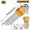 Set torx extra lung 9 pcs t10- t50 - Ingco HHK13092