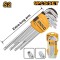 Set torx extra lung 9 pcs t10- t50 - Ingco HHK13092