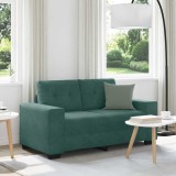 Cumpara ieftin Canapea dublă, verde &icirc;nchis, 120 cm, catifea