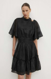 Bruuns Bazaar rochie GillywineBBMejra dress culoarea negru, mini, evazati, BBW3971