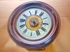 G50-Ceas perete rustic Austria-Germania cadran metalic cu litere romane secol 19