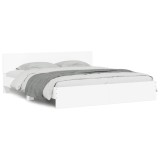 Cumpara ieftin Cadru de pat cu tablie, alb, 180x200 cm