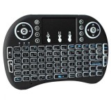 Cumpara ieftin Mini tastatura wireless, iluminata, touchpad cu DPI ajustabil, functie multi-touch, negru