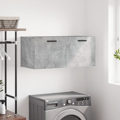 vidaXL Dulap de perete, gri beton, 80x36,5x35 cm, lemn compozit foto
