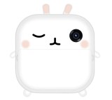 Cumpara ieftin Camera foto-video pentru copii, THD Pixels M2, imprimanta termica, obiectiv frontal 18 megapixeli, obiectiv selfie, white buny
