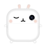 Camera foto-video pentru copii, THD Pixels M2, imprimanta termica, obiectiv frontal 18 megapixeli, obiectiv selfie, white buny