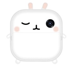 Camera foto-video pentru copii, THD Pixels M2, imprimanta termica, obiectiv frontal 18 megapixeli, obiectiv selfie, white buny