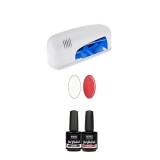 Sistem UV/LED - test kit 2x15ml + lampă albă 1 bec 9W