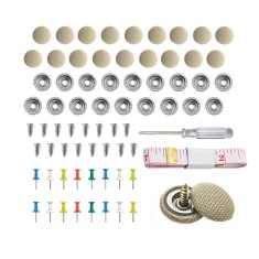 Kit 60 capse, Rqiurpn, surubelnita, banda de masura, pentru reparatia plafonului auto, compatibil Audi, Opel,