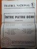 Program teatrul national 1983-1984- piesa intre patru ochi cu adela marculescu