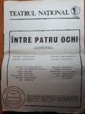 Program teatrul national 1983-1984- piesa intre patru ochi cu adela marculescu