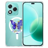 Husa antisoc pentru honor 400 lite airbag tpu, col&Egrave;uri ranforsate- butterfly albastru