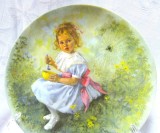 FARFURIE DECORATIVA PORTELAN RECO U.S.A. BRADEX EDITIE LIMITATA DECOR LITTLE MISS MUFFET 1981
