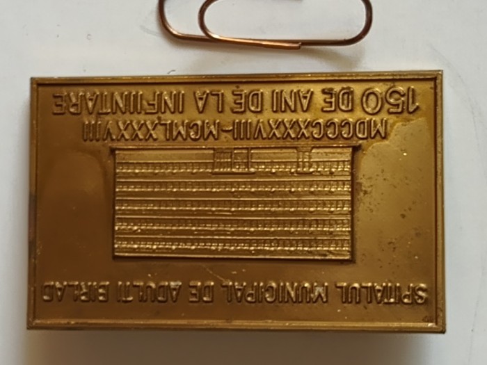placheta piesa masiva bronz ,