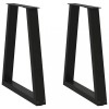 VidaXL Picioare de masă &icirc;n formă de V, 2 buc., negru, 50x(72-73,3) cm, oțel