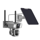 Cumpara ieftin Camera Supraveghere Y7, 4G si WIFI 2K Ultra HD, trei lentile, 10X zoom optic, Incarcare Solara, Rotire Din Aplicatie, Rezistenta La Apa IP 66